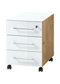 Germania Rollcontainer &raquo;GW-Monteria&laquo; pflegeleichte Oberfl&auml;che, Vier Laufrollen, zwei davon feststellbar