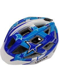Levior Kinderhelm &raquo;Kailu blue stars&laquo; wei&szlig;, Gr&ouml;&szlig;e S Kopfumfang: 49 cm - 53 cm