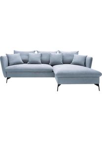 OTTO home Ecksofa &raquo;LIVORNO, 258 cm, L-Form, &laquo; Schlaffunktion u. Bettkasten (139/224cm), Samt, Struktur, Webstoff