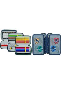 Scooli Federm&auml;ppchen &raquo;Tripledecker, Harry Potter&laquo; bef&uuml;llt, inklusive Geodreieck