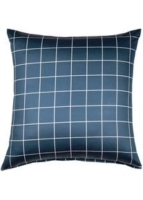 Janine Kissenbezug &raquo;modernclassic 39025, Mako-Satin aus 100% Baumwolle&laquo; mit Rei&szlig;verschluss, in Gr. 40x80 oder 80x80 cm, mit Karos und Streifen