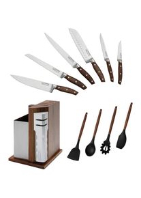 CS SOLINGEN Carl Schmidt Sohn Messerblock &raquo;Soltau&laquo; 12 Stk. inkl. allen wichtigen Messertypen u. zus&auml;tzlichen div. K&uuml;chenhelfern