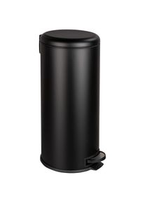 Wenko M&uuml;lleimer &raquo;Modell Leman Easy Close&laquo; Abfalleimer mit Tretfunktion & Absenkautomatik, Industrial Style, 30 L