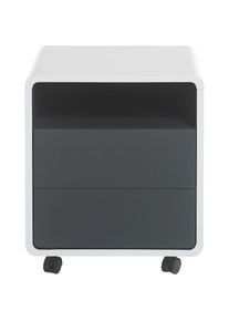 MCA furniture Rollcontainer &raquo;Tadeo&laquo; wei&szlig; matt, Absetzungen in Grau Matt