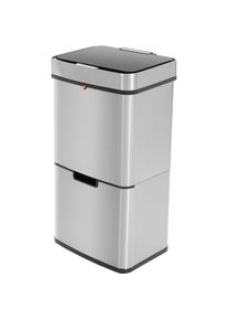 Hailo M&uuml;lltrennsystem &raquo;&Ouml;ko Vario XL&laquo; 3 Beh&auml;lter 54 Liter, Edelstahl, Kunststoff Inneneimer, Sensortechnik