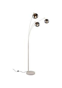 s.Oliver Stehlampe &raquo;ANJELLA, Stehleuchte exkl 3x E14, in warm grey (beige) + smoke Glas&laquo; E14 1 Stk. warmwei&szlig; - kaltwei&szlig; mit mundgeblasenen 