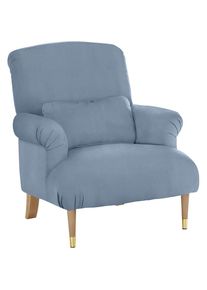 Home Affaire XXL-Sessel &raquo;Cholet Sessel&laquo; mit Zierkissen und Beinen aus Eiche, Bezugsqualit&auml;t: Baumwollmix, Big