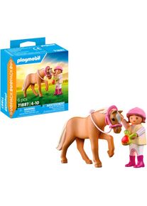 Playmobil Konstruktions-Spielset &raquo;M&auml;dchen mit Pony (71887), Duo Pack&laquo; Made in Europe