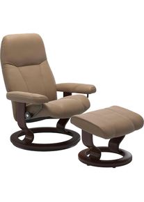 stressless Relaxsessel &raquo;Consul&laquo; Relaxsessel mit Hocker, mit Hocker, mit Classic Base, Gr&ouml;&szlig;e L, Gestell Braun