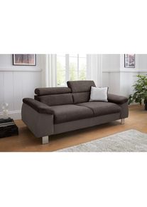 COTTA Polstergarnitur &raquo;Komaris, B: 193 bzw. 100 cm&laquo; Set, Set: 3er-Sofa & Hocker, mit Kopfteilverstellung