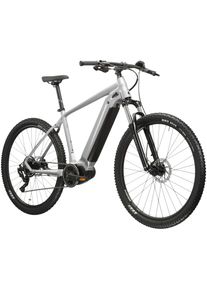 Kross &raquo;E-MTB Hexagon Boost 3.0 29 Zoll silberfarben&laquo; 8 Gang microSHIFT ACOLYTE M5185M Schaltwerk Kettenschaltung Mittelmotor 250 W Pedelec, 