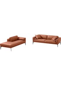 Egoitaliano Polstergarnitur &raquo;Masu, Design trifft sensationellen Sitzkomfort&laquo; H&ouml;he der R&uuml;ckenkissen und Sitztiefe verstellbar, 3 Rollkissen