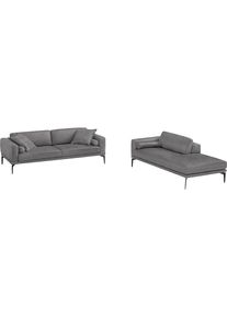 Egoitaliano Polstergarnitur &raquo;Masu, Design trifft sensationellen Sitzkomfort&laquo; H&ouml;he der R&uuml;ckenkissen und Sitztiefe verstellbar, 3 Rollkissen