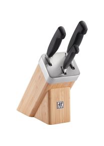 Zwilling Messerblock &raquo;**** VIER STERNE&laquo; 4 Stk. Selbstsch&auml;rfender Messerblock mit 3 Messern, Bambus, Sonderschmelze