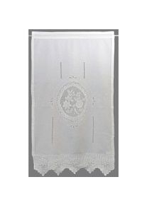 HOSSNER - ART OF HOME DECO Gardine &raquo;Wildspitze&laquo; Stangendurchzug 1 Stk. tlg. m. H&auml;kelspitze aus ECHTER HANDARBEIT