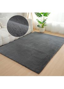 Bruno Banani Fellteppich &raquo;Rabbit 2, Kunstfell Teppich, Modern&laquo; rechteckig 25 mm H&ouml;he Kaninchenfell-Haptik, sehr weich, Wohnzimmer, Schlafzimmer, 