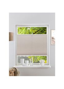 my home Plissee &raquo;WILLA&laquo; Lichtschutz ohne Bohren verspannt NEUHEIT in Leinenoptik