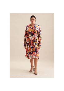 Seidensticker Sommerkleid &raquo;Schwarze Rose&laquo; 1/1 Kragen Floral rosa, Gr&ouml;&szlig;e 7XL54