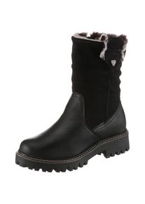 Tamaris Winterstiefelette , Blockabsatz, Winterboots mit Falten im slouchy Look