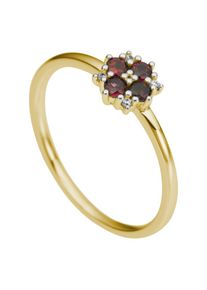 Firetti Fingerring &raquo;Schmuck Geschenk Gold 333 oder 375 Damenring Goldring Blume&laquo; mit Rubin oder Saphir - mit Brillanten