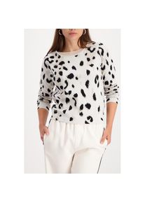 monari Rundhalspullover &raquo;Pullover Leo Jacquard&laquo; Regular fit mit doppeltem Rundhalsausschnitt