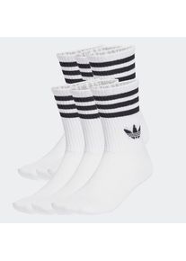 adidas originals Sportsocken &raquo;3S CREW S 6P&laquo; f&uuml;r Erwachsene, geripptes Material am Bein wei&szlig;, Gr&ouml;&szlig;e M (40/42)