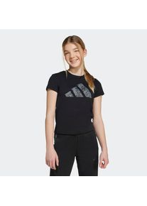 adidas Sportswear T-Shirt &raquo;G ANML SJ BL T&laquo; mit Rundhalsausschnitt, ohne Verschluss, mit Animalprint schwarz, Gr&ouml;&szlig;e 164