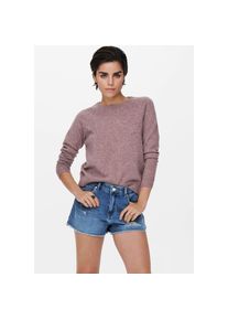 Only Rundhalspullover &raquo;ONLLESLY KINGS&laquo; in melierter Optik rosa, Gr&ouml;&szlig;e M