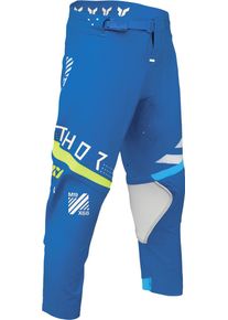 Thor Sportmode Synth, pantalon textile pour jeunes , couleur: Bleu/Jaune N&eacute;on/Bleu Clair/Blanc , taille: 24