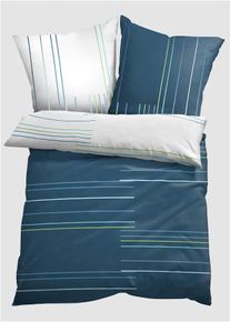 bonprix K&eacute;todalas &aacute;gyneműhuzat pamut kever&eacute;kből, k&eacute;k, 1x 80/80 cm, 1x 135/200 cm