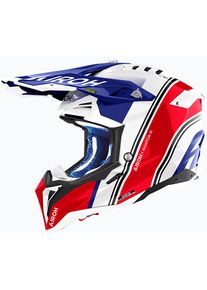 Airoh Aviator 3 Hima, motocross helmet , color: White/Red/Blue , size: XL