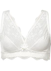 Bralette med mjuk ekologisk bomull - vit - storlek 105D - bonprix