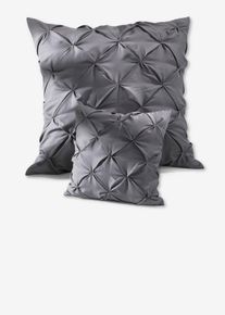 Kuddfodral med strukturm&ouml;nster (2-pack) - gr&aring; - storlek 40x40 cm - bonprix