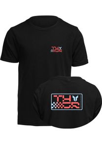 Thor Vantage, t-shirt jovem , cor: Preto/Vermelho/Azul Claro , tamanho: L