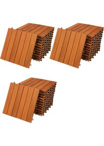 Casaria Drewniane płytki z drewna akacjowego z certyfikatem FSC zestaw 33 30x30cm