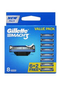 Gillette, Rasierklingen, Mach3 Manual Shaving Razor Blades Cartridge 8 Pieces (8x)