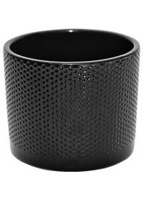 Domoletti, Blumentopf, Ceramic pot, WALEC KROPKI, &Oslash; 15 cm, black glossy