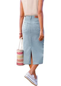 Damer Jeanskjol med sprund bak blue-bleached Gr&ouml;&szlig;e 48