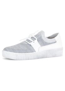 Gabor, Damen, Slip-On Sneaker , Slipper, Schlupfschuh, Plateausneaker mit Best Fitting-Ausstattung, grau-wei&szlig;, 39, grau-wei&szlig;, Slip-On Sneaker mit 