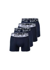 Replay, Herren, Boxershorts &raquo;Boxershort 4er Pack&laquo;, Dunkelblau/Wei&szlig;, M, Dunkelblau/Wei&szlig;, Replay Herren Boxershorts