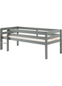 Vipack, Spielbett &raquo;Pino, Kiefer massiv, Liegefl&auml;che 90/200, Made in Europe&laquo; inkl. Leiter, Absturzschutz, 2 Farben zur Auswahl, inkl. Rolllattenrost, 