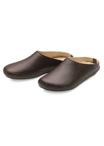 Haflinger Unisex-Hausschuh Rindleder Braun 42