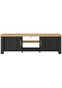 Gami, TV-Board &raquo;Sequoia&laquo; 1 Stk. tlg. Wohnzimmer-Programm in Landhaus- und Industrial-Dekor, schwarz, Spanplatte, B/H/T: 200 cm x 60 cm x 45 cm, 