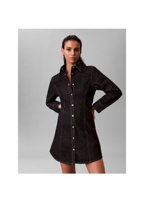 Calvin Klein Jeans, Damen, Jeanskleid Ohne Tasche Regular fit mit Rundhalsausschnitt, CLASSIC CK RINSE, N-Gr, S (38) -N-Gr, CLASSIC CK RINSE, Kleid 