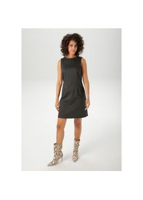 Aniston CASUAL, Damen, Etuikleid im edlen Nadelstreifen-Dessin, anthrazit-meliert-hellgrau, 40 - N-Gr, &Auml;rmelloses Kleid aus elastischer Jacquard-