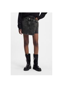 HUGO Blue, Damen, Jeansrock &raquo;Galaxy&laquo; mit asymmetrischem Bund, Mini-L&auml;nge, Black 008, M (38), Rock von HUGO Blue Womenswear