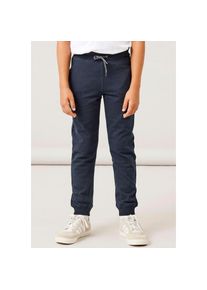 name it, Herren, Sweathose &raquo;NKMSWEAT &ndash; Jogger mit verstellbarem Bund und Rippb&uuml;ndchen&laquo; unifarben, casual, regular fit, angeraute Sweatware, Dark 