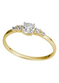 Firetti, Damen, Fingerring &raquo;Schmuck Geschenk Gold 333 Damenring Goldring&laquo; mit Zirkonia (synth.), gelbgoldfarben-wei&szlig;goldfarben-kristallwei&szlig;, 16, 