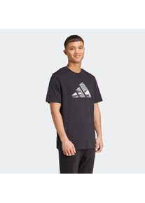 adidas Sportswear, Damen, T-Shirt &raquo;M CAMO LOGO T&laquo; sportlicher Stil, ohne Verschluss, aus Baumwoll-Jersey, Black, M, Black, Ein Baumwoll-T-Shirt mit 
