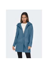 Only, Damen, Langjacke &raquo;ONLSEDONA LIGHT COAT OTW NOOS&laquo; mit Kapuze in melierter Optik, Coronet Blue Detail:MELANGE w. PUMICE STONE, S, Coronet Blue 